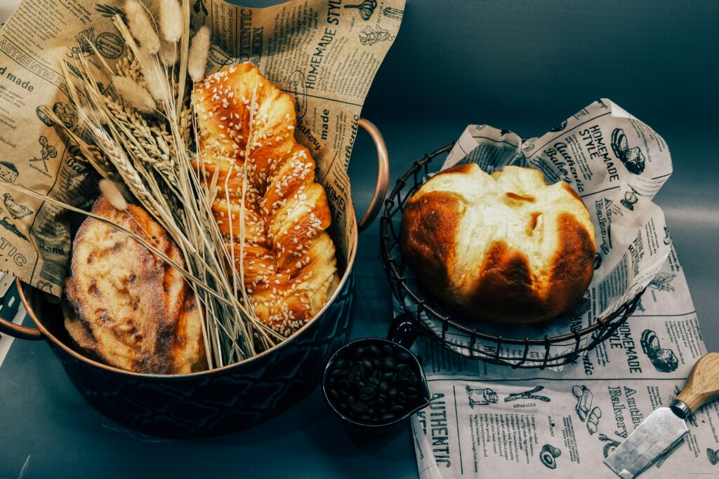 Traditional bread varieties from different cultures